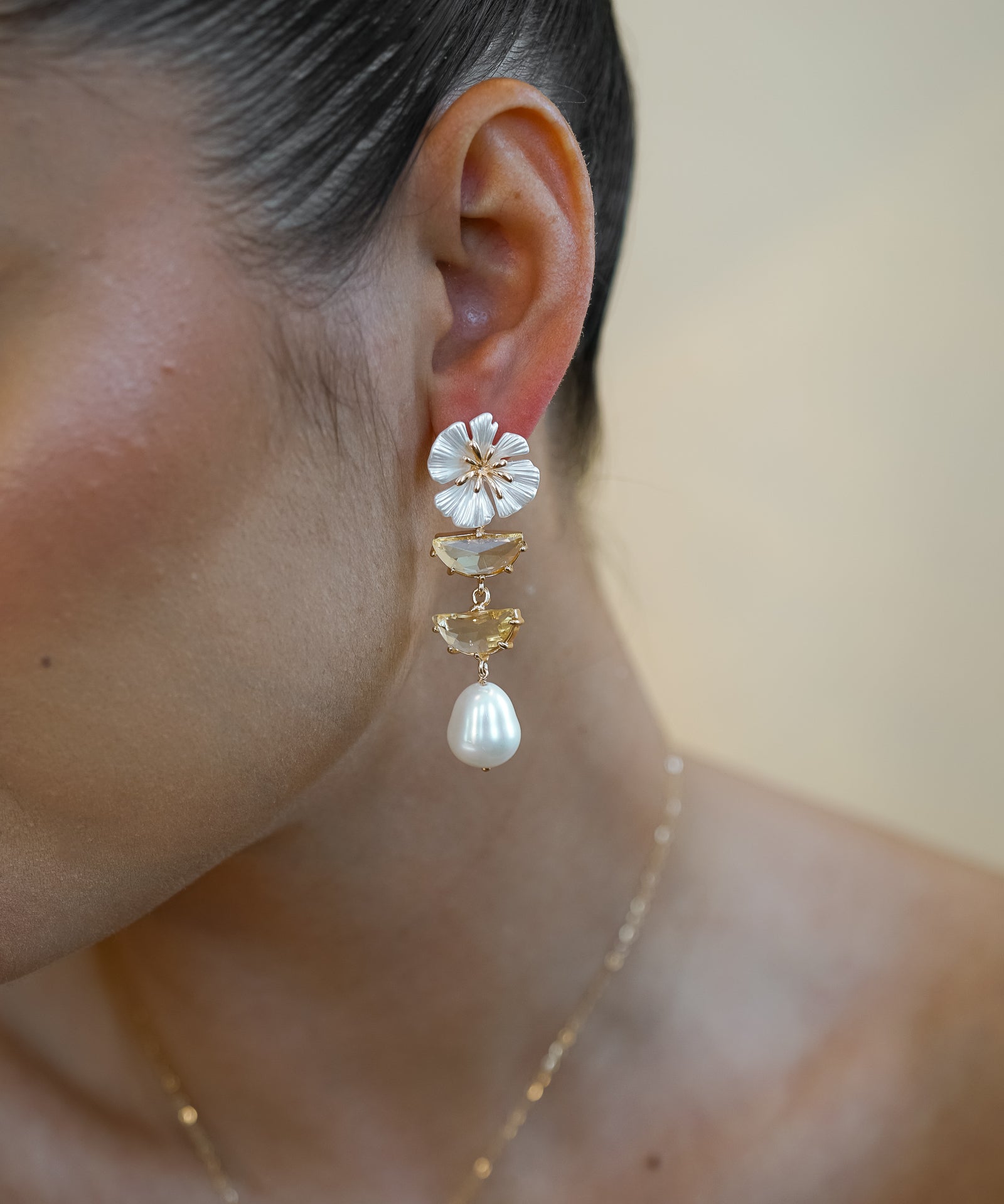 Bloom Pearl Drop Earrings - Wander + Lust Jewelry