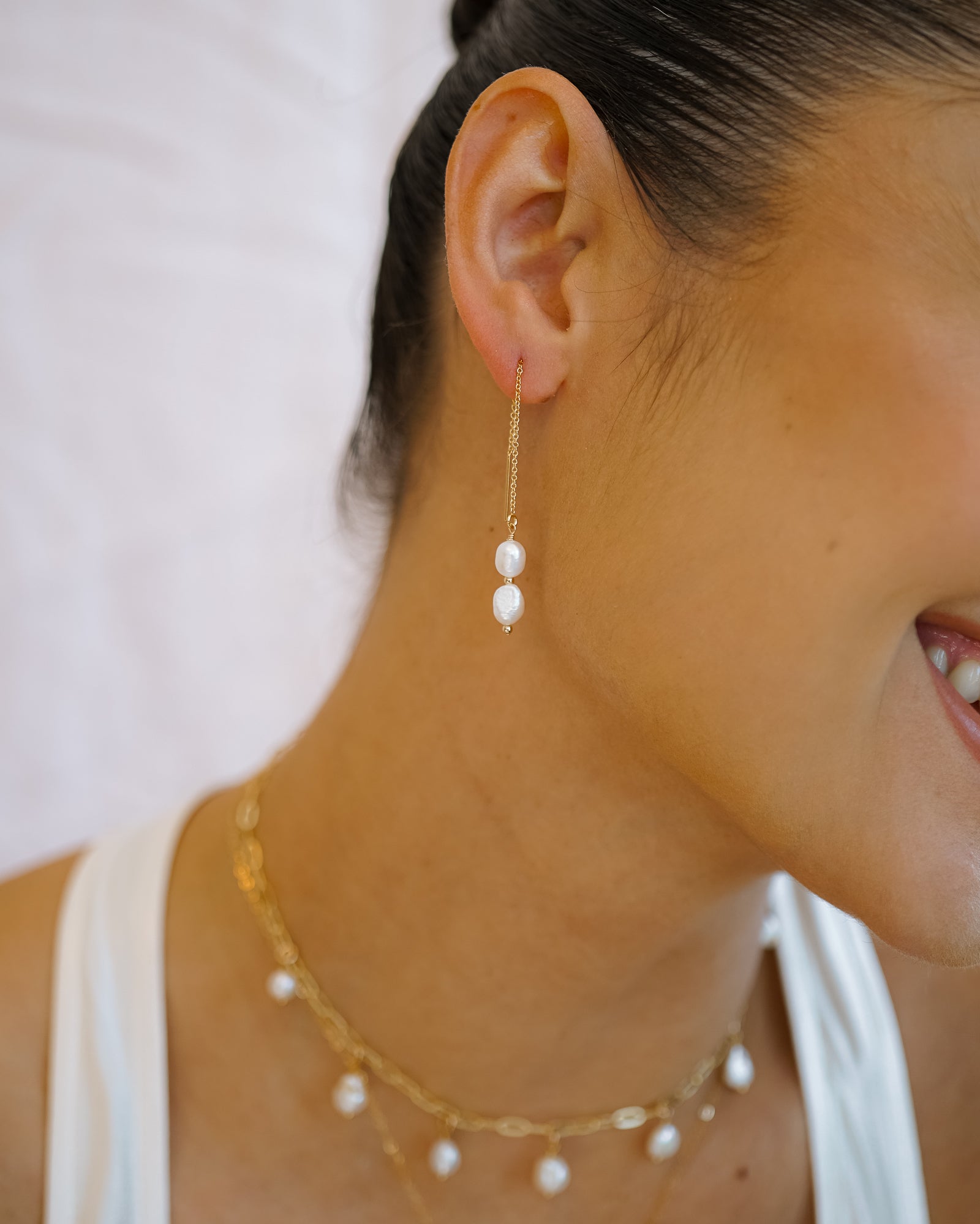 Phoebe Pearl Threaders - Wander + Lust Jewelry