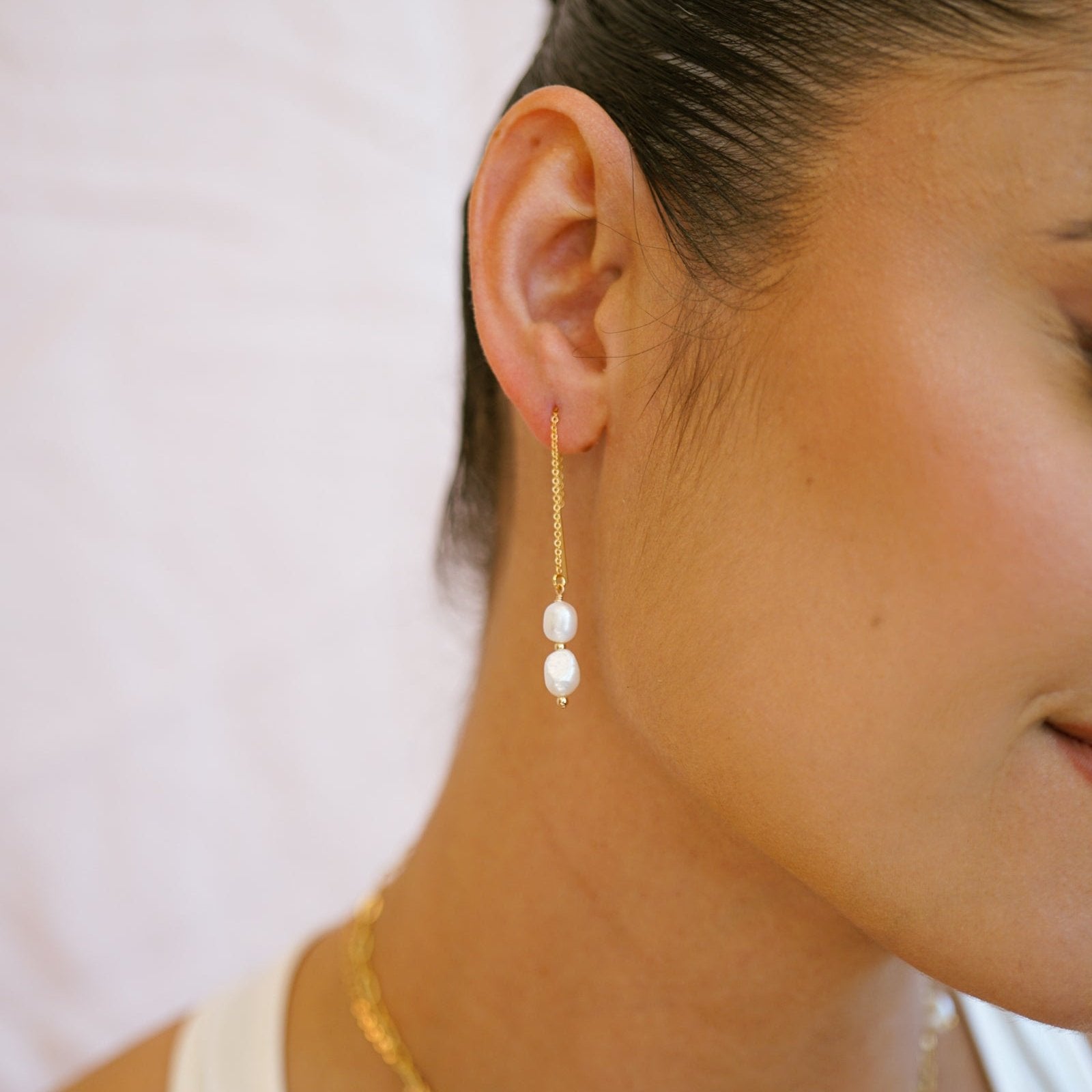 Phoebe Pearl Threaders - Wander + Lust Jewelry