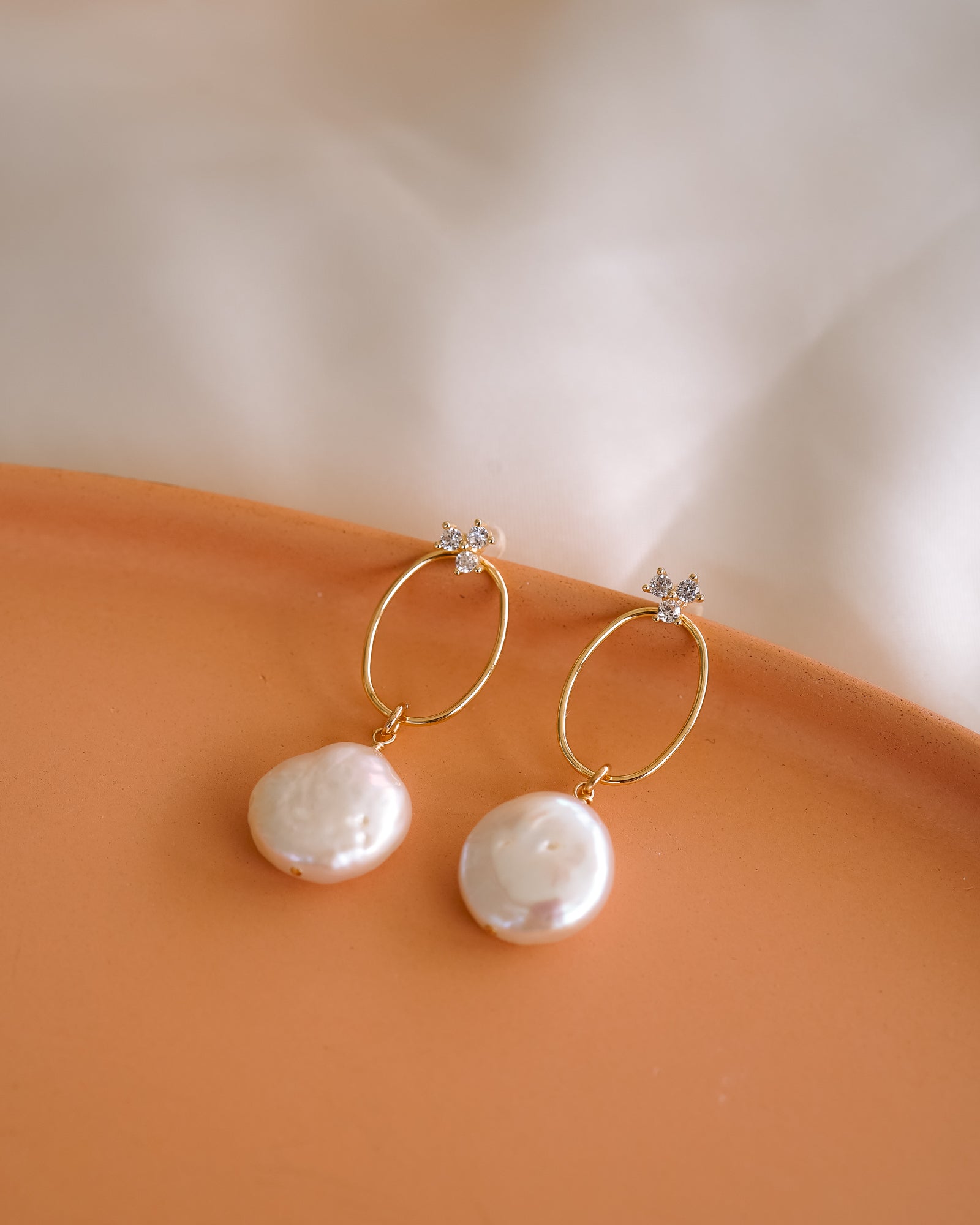 Emerson Pearl Ear Jacket Drops - Wander + Lust Jewelry