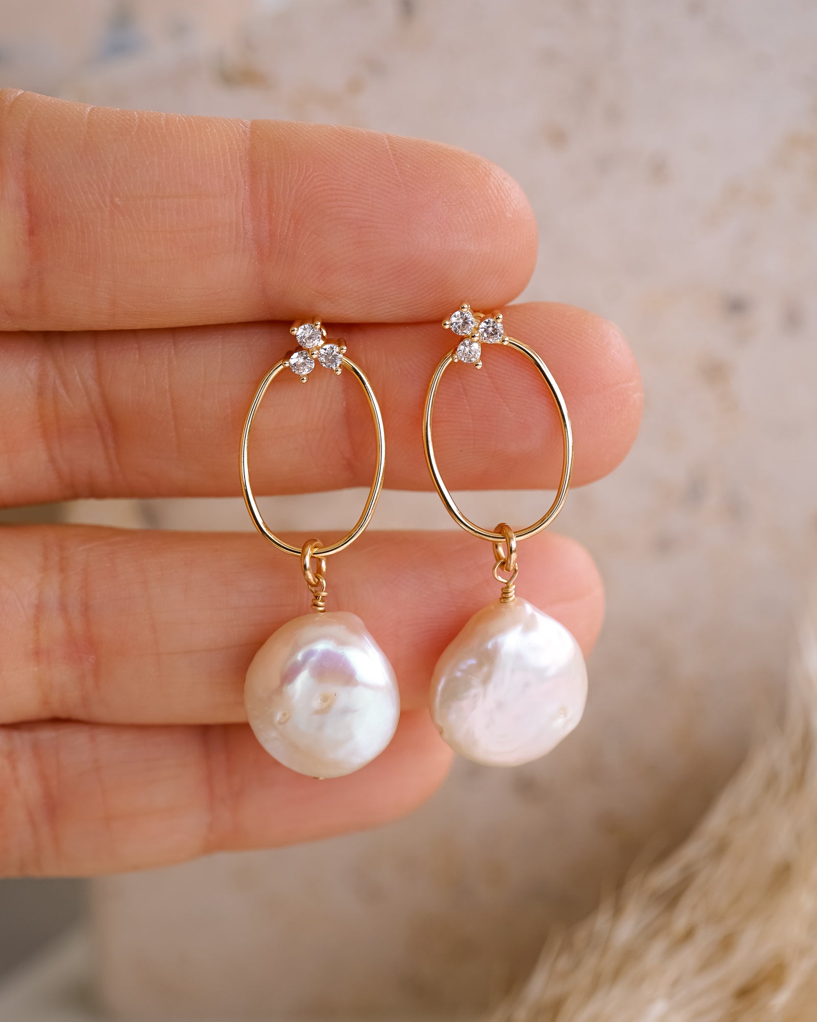 Emerson Pearl Ear Jacket Drops - Wander + Lust Jewelry