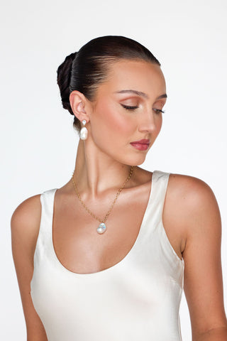 Elowen Baroque Pearl Drop Earrings