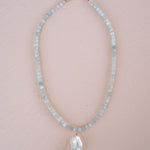 Calypso Baroque Pearl & Aquamarine Necklace - Wander + Lust Jewelry
