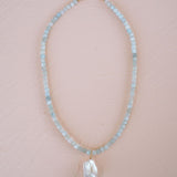 Calypso Baroque Pearl & Aquamarine Necklace - Wander + Lust Jewelry