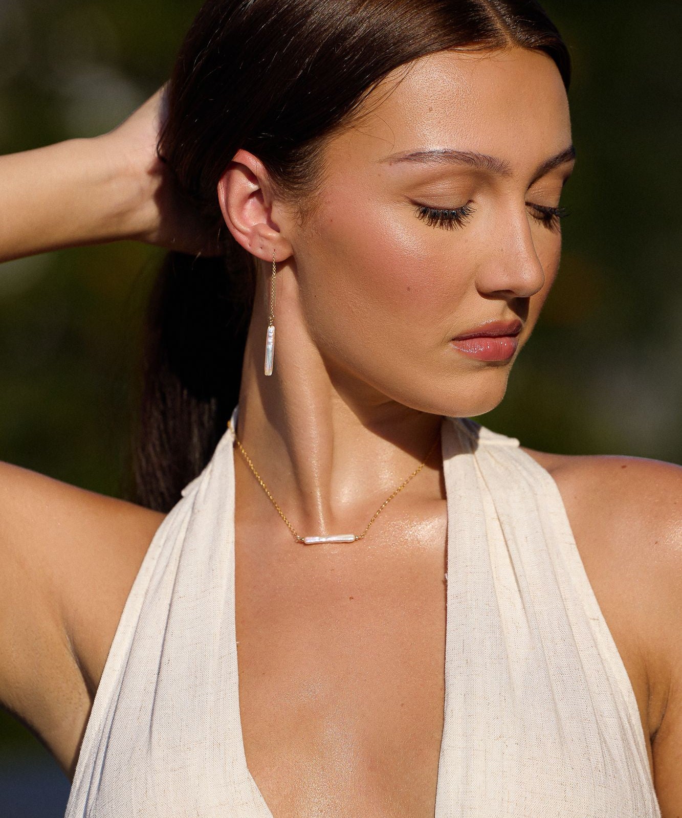 Vivienne Stick Pearl Necklace - Wander + Lust Jewelry