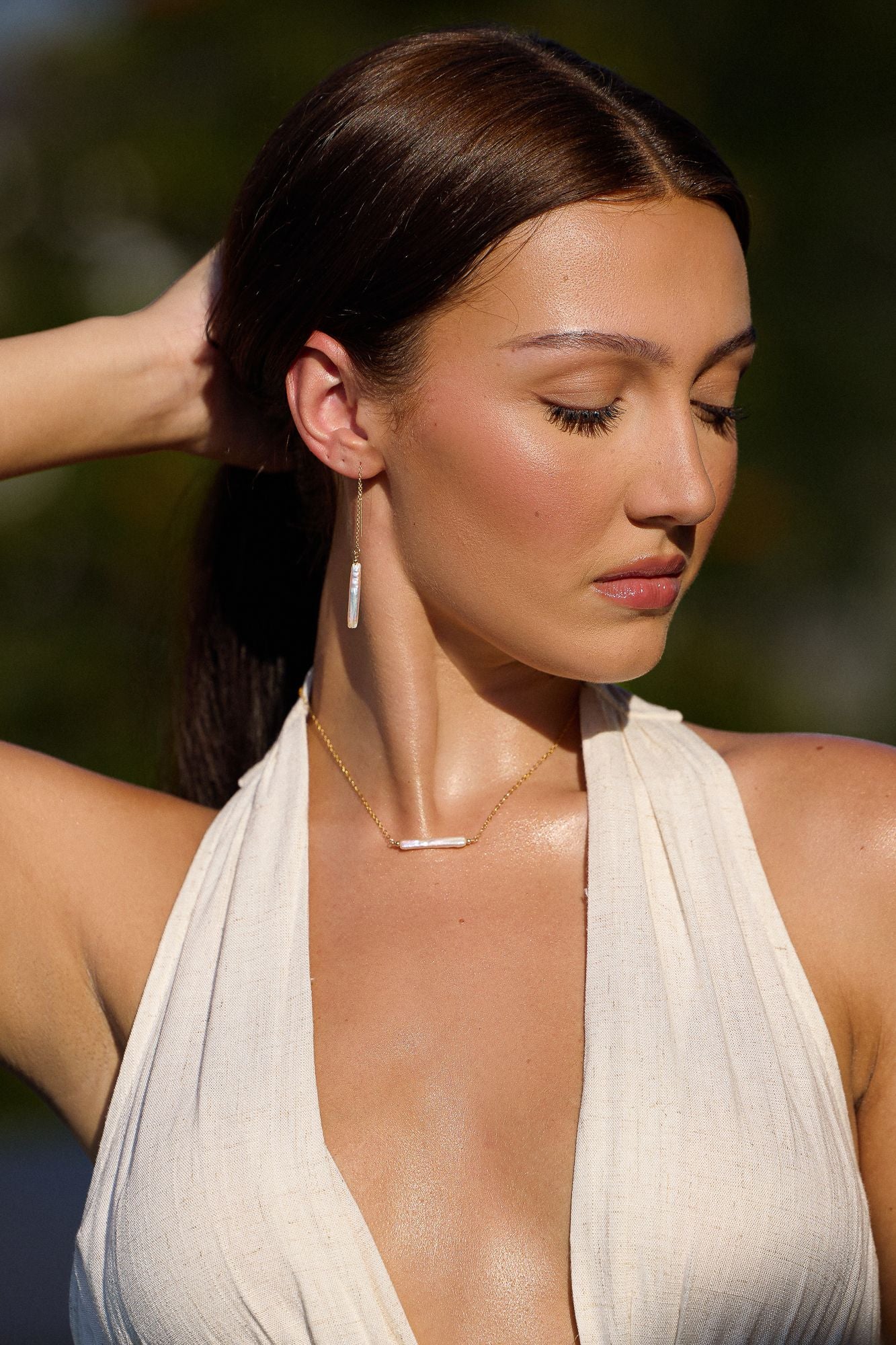 Vivienne Stick Pearl Necklace - Wander + Lust Jewelry
