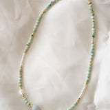 Azura Aquamarine Beaded Necklace - Wander + Lust Jewelry