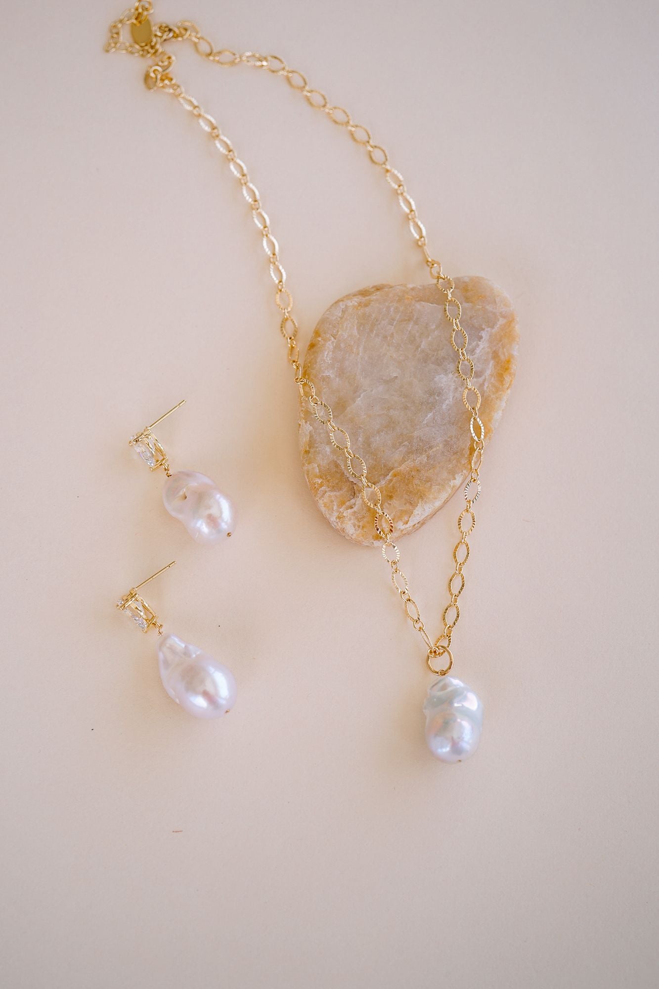 Elowen Baroque Pearl Drop Earrings - Wander + Lust Jewelry
