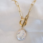 Leila Pearl Paperclip Necklace - Wander + Lust Jewelry
