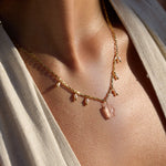 Coco Rose Quartz & Pearl Necklace - Wander + Lust Jewelry