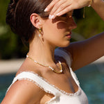 Haven Gold Pearl Hoop Earrings - Wander + Lust Jewelry