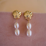 Shelly Pearl Drop Earrings - Wander + Lust Jewelry