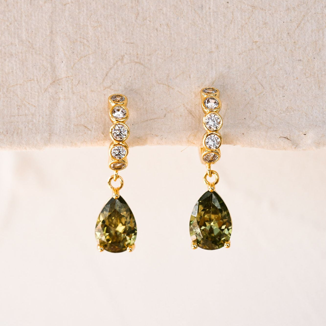 Envy Green Huggie Hoops - Wander + Lust Jewelry
