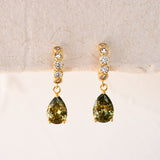 Envy Green Huggie Hoops - Wander + Lust Jewelry