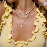 Azura Aquamarine Beaded Necklace - Wander + Lust Jewelry