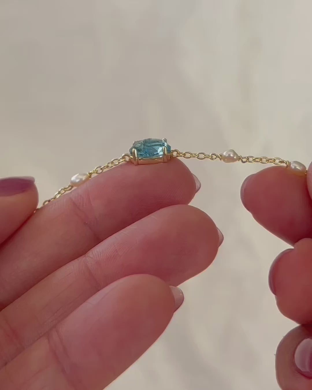 Something Blue Pearl Bracelet — product video