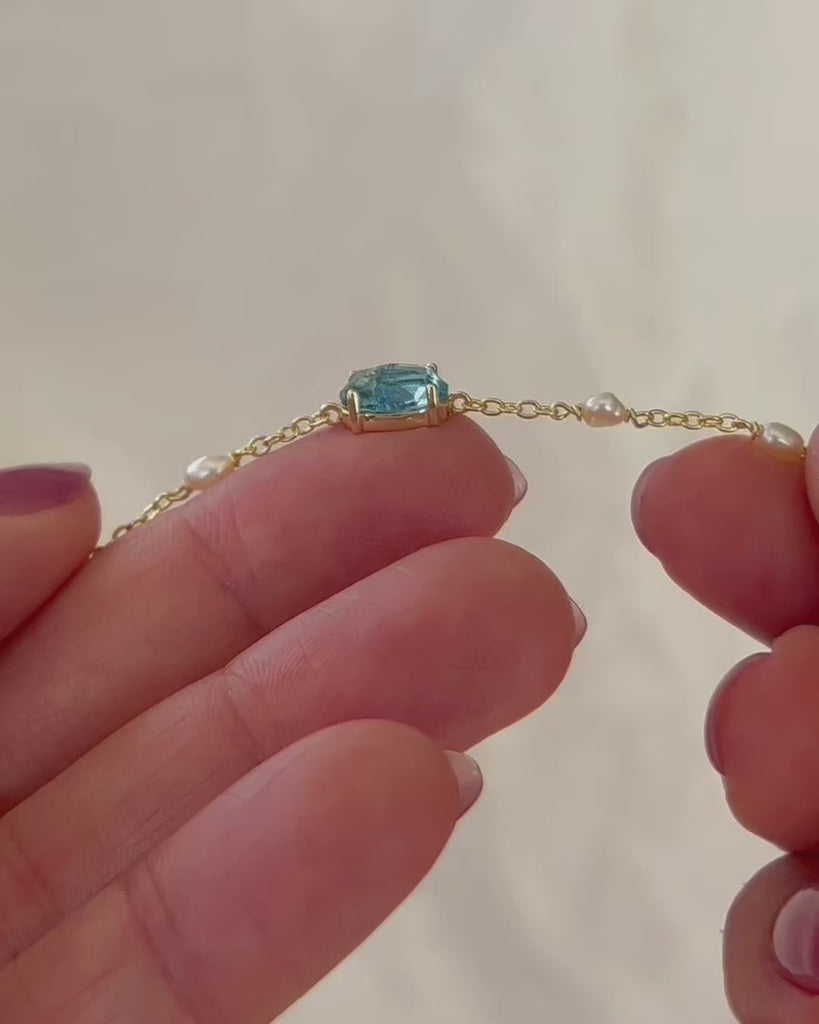 Something Blue Pearl Bracelet — product video