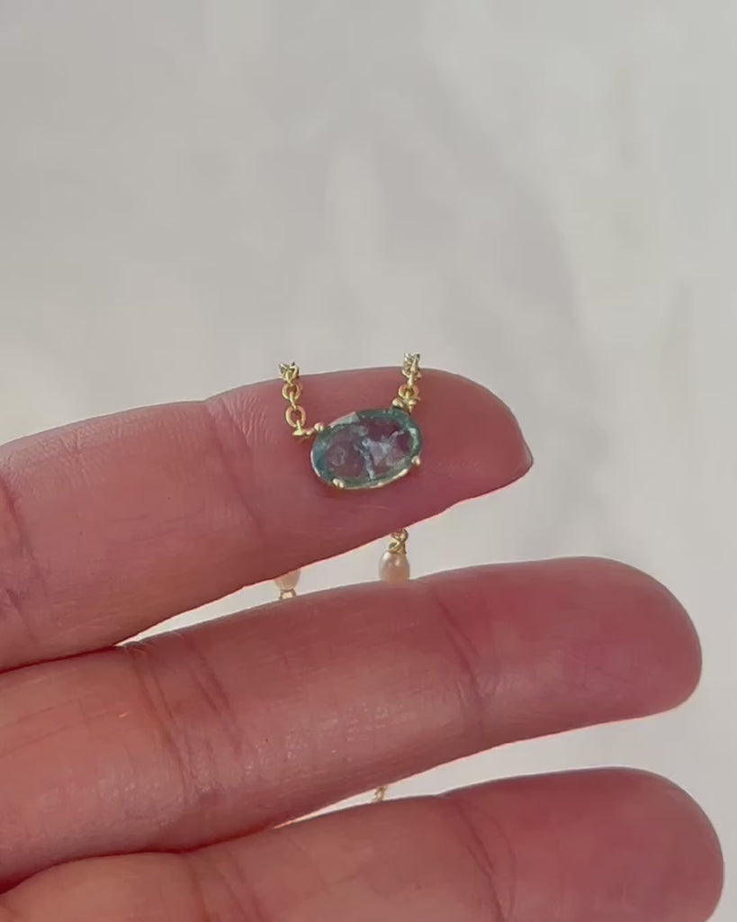 Something Blue Pearl Necklace — product video
