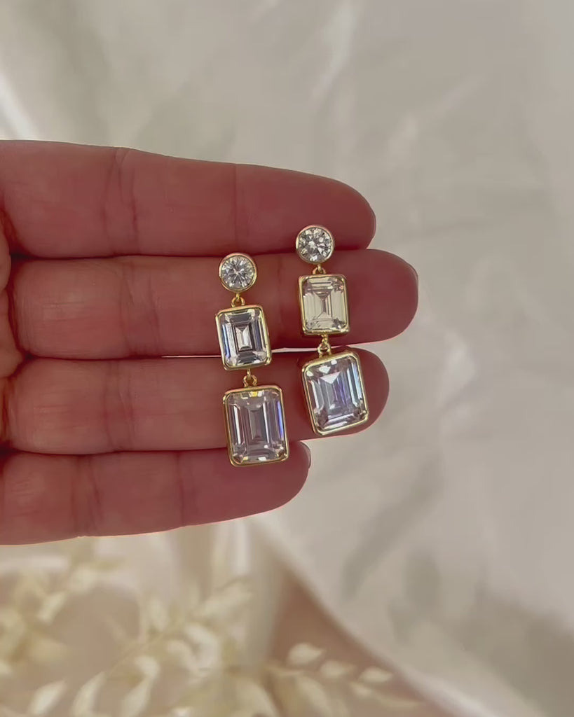 Margot Tiered Drop Earrings — product video