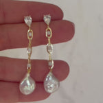 Hannah Pearl Drop Earrings — product video