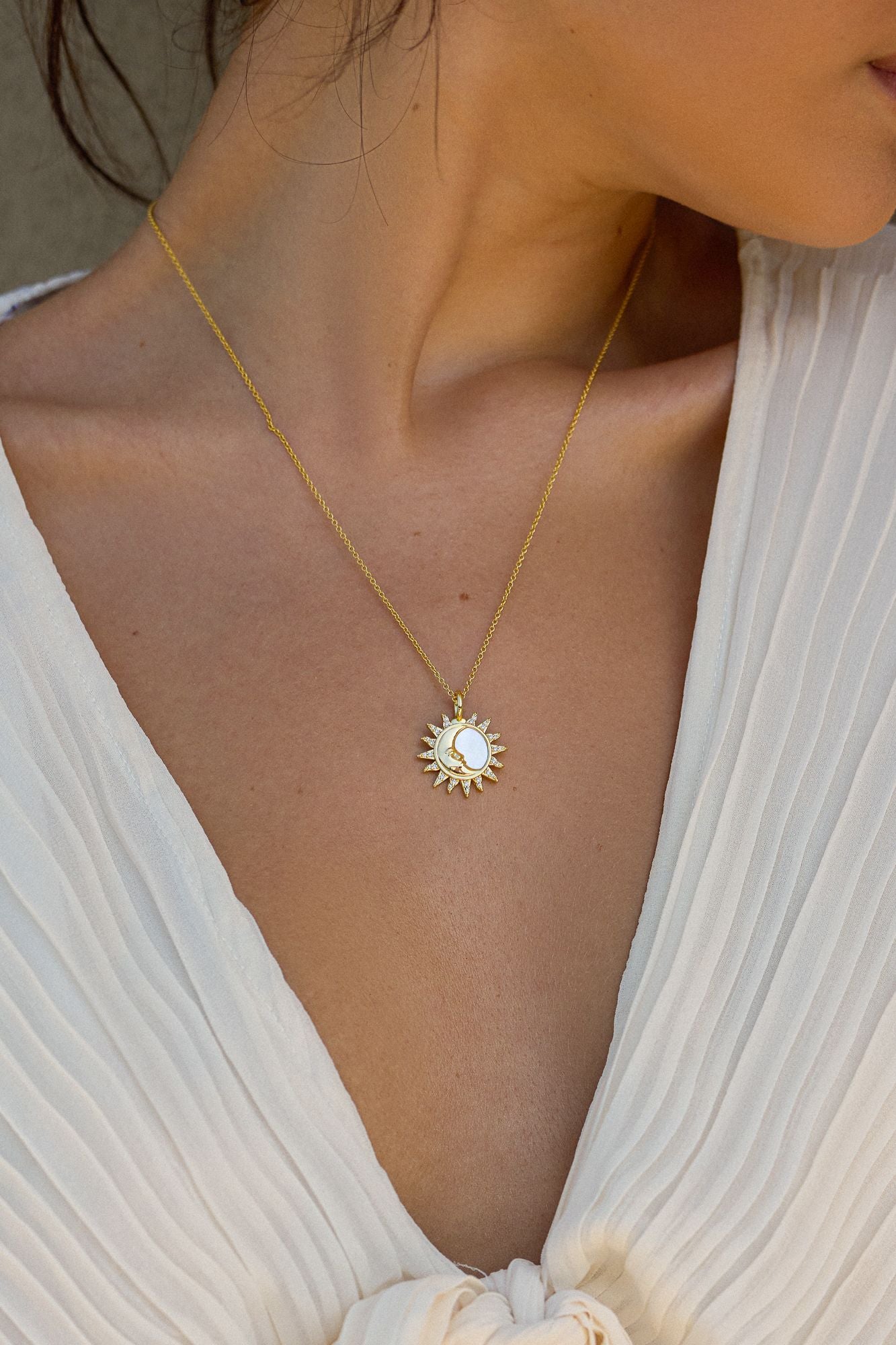 Face to the Sun Pendant Necklace - Wander + Lust Jewelry