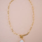Leila Pearl Paperclip Necklace - Wander + Lust Jewelry