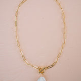 Leila Pearl Paperclip Necklace - Wander + Lust Jewelry