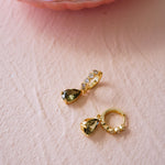 Envy Green Huggie Hoops - Wander + Lust Jewelry
