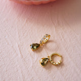Envy Green Huggie Hoops - Wander + Lust Jewelry