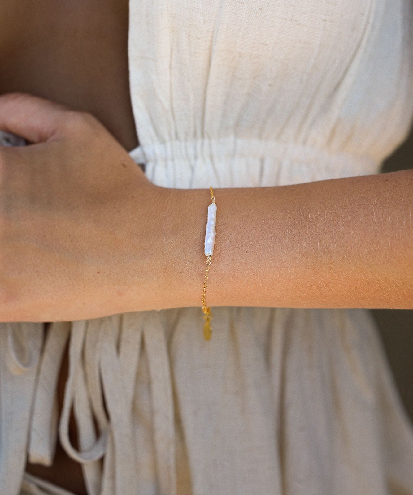 Vivienne Stick Pearl Bracelet - Wander + Lust Jewelry