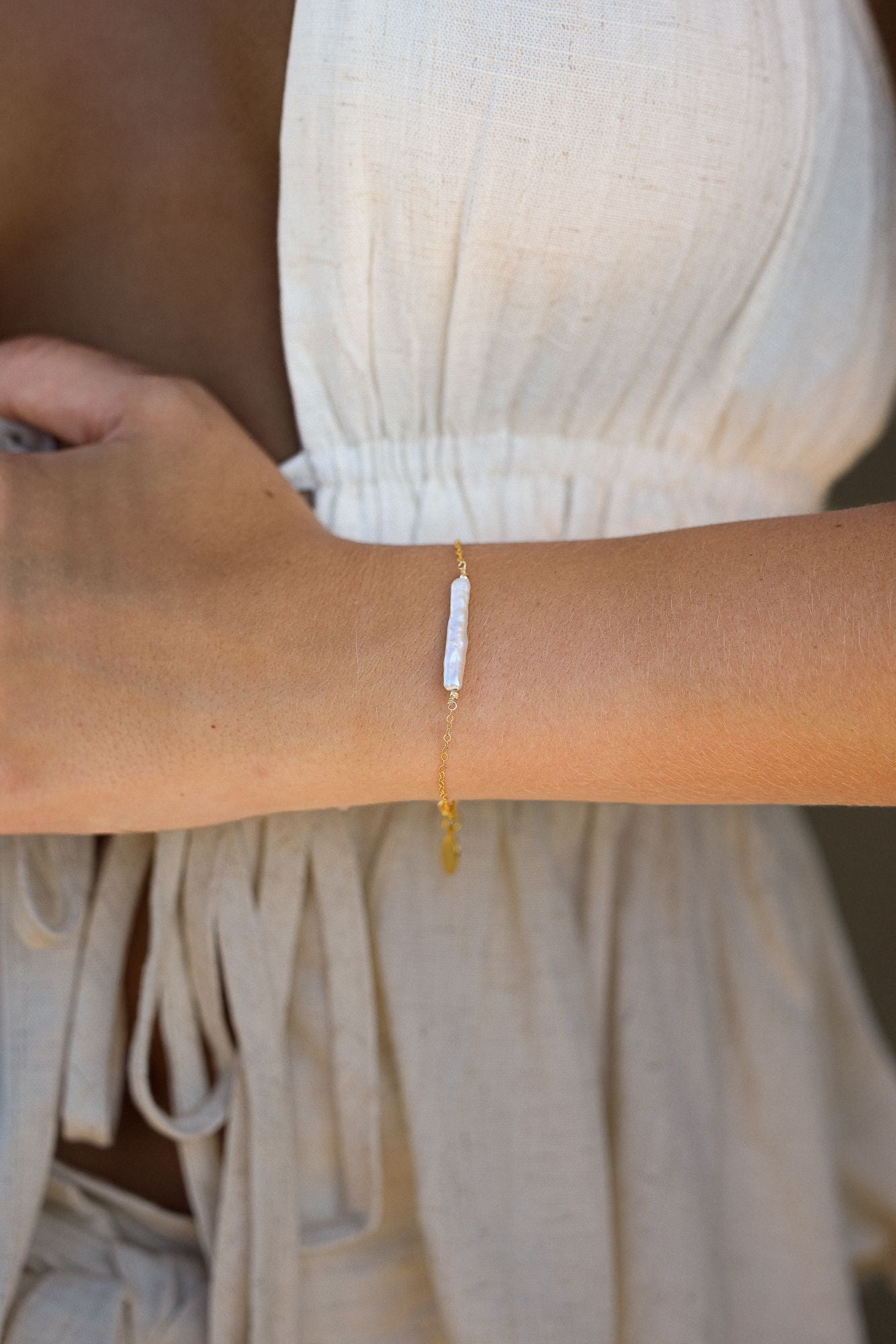 Vivienne Stick Pearl Bracelet - Wander + Lust Jewelry