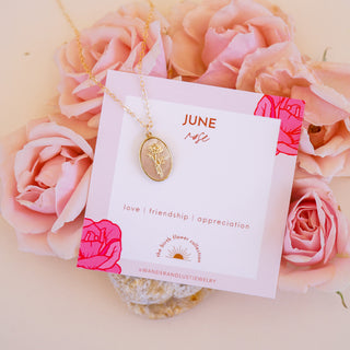 June Birth Flower Necklace