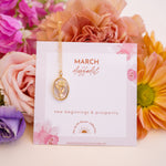 March Birth Flower Necklace - Wander + Lust Jewelry