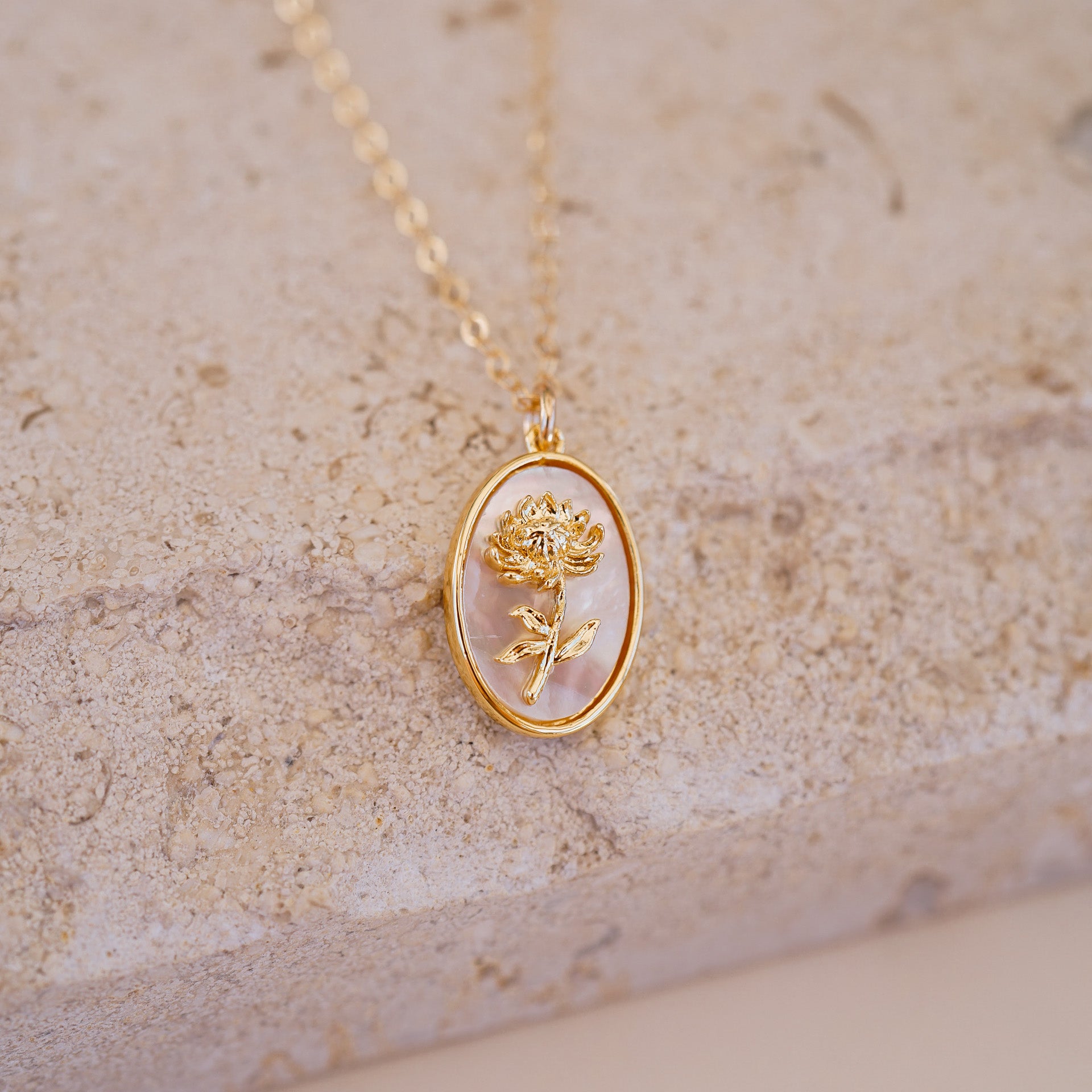 November Birth Flower Necklace - Wander + Lust Jewelry
