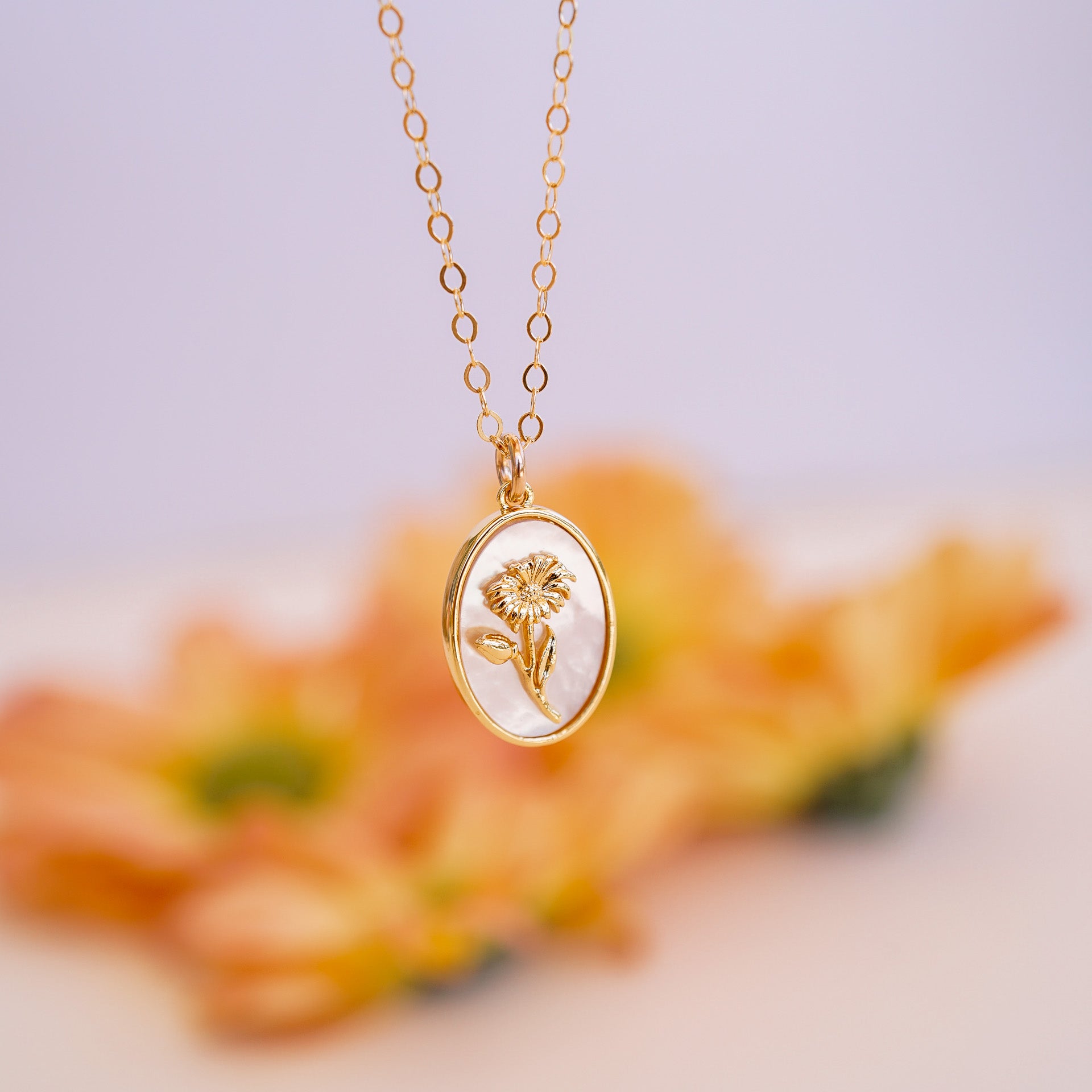 April Birth Flower Necklace - Wander + Lust Jewelry
