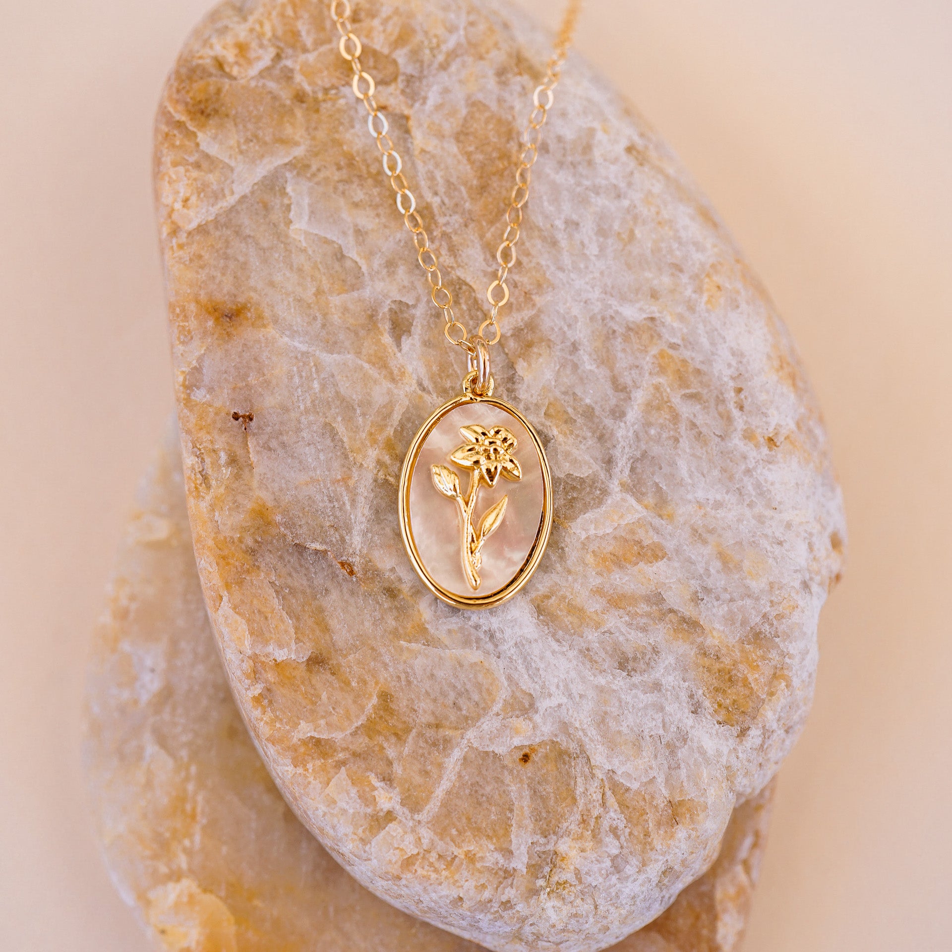 March Birth Flower Necklace - Wander + Lust Jewelry