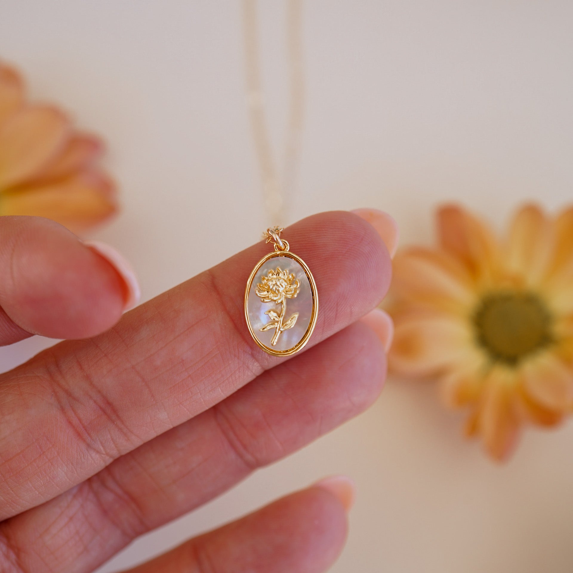 November Birth Flower Necklace - Wander + Lust Jewelry