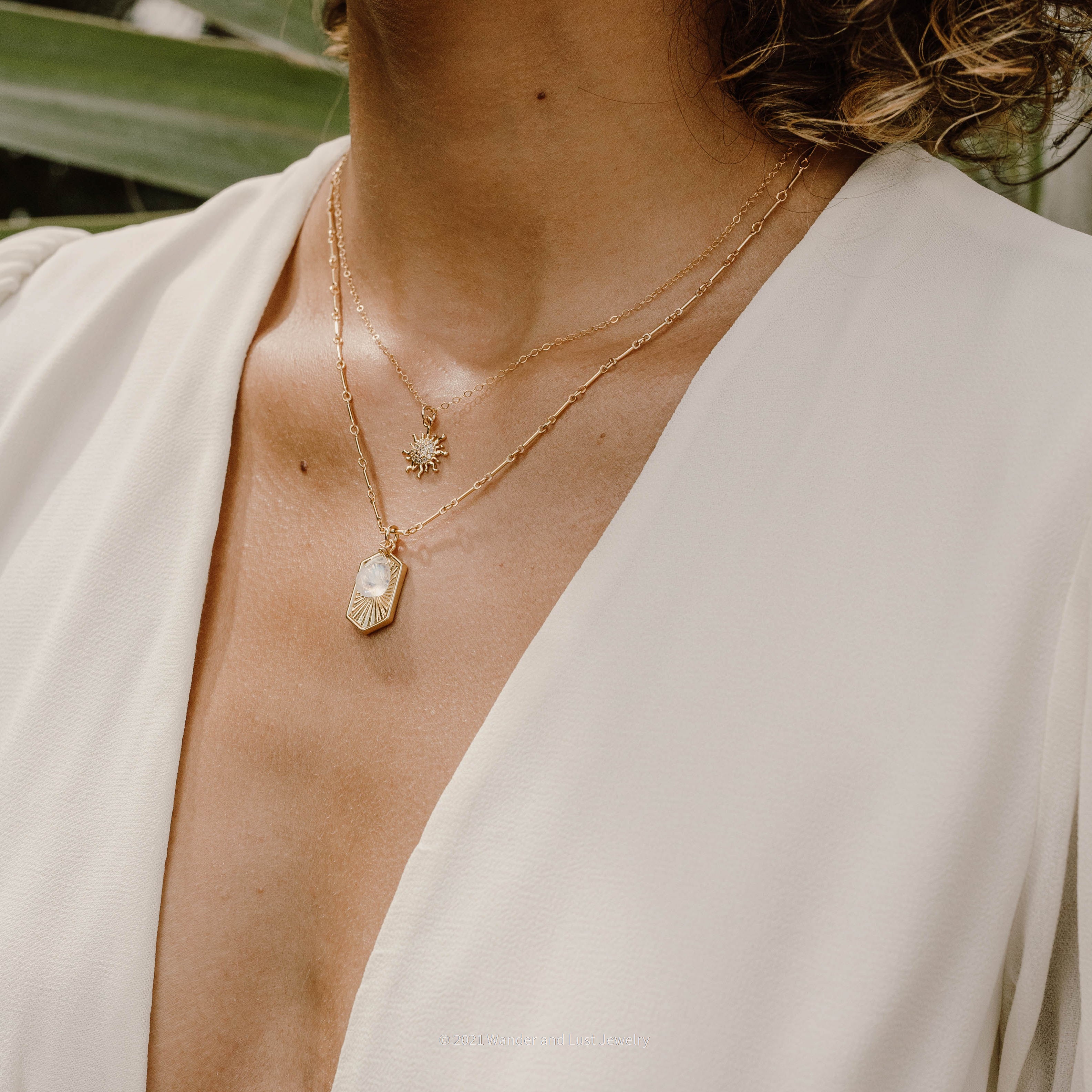 Ember Moonstone Necklace - Wander + Lust Jewelry