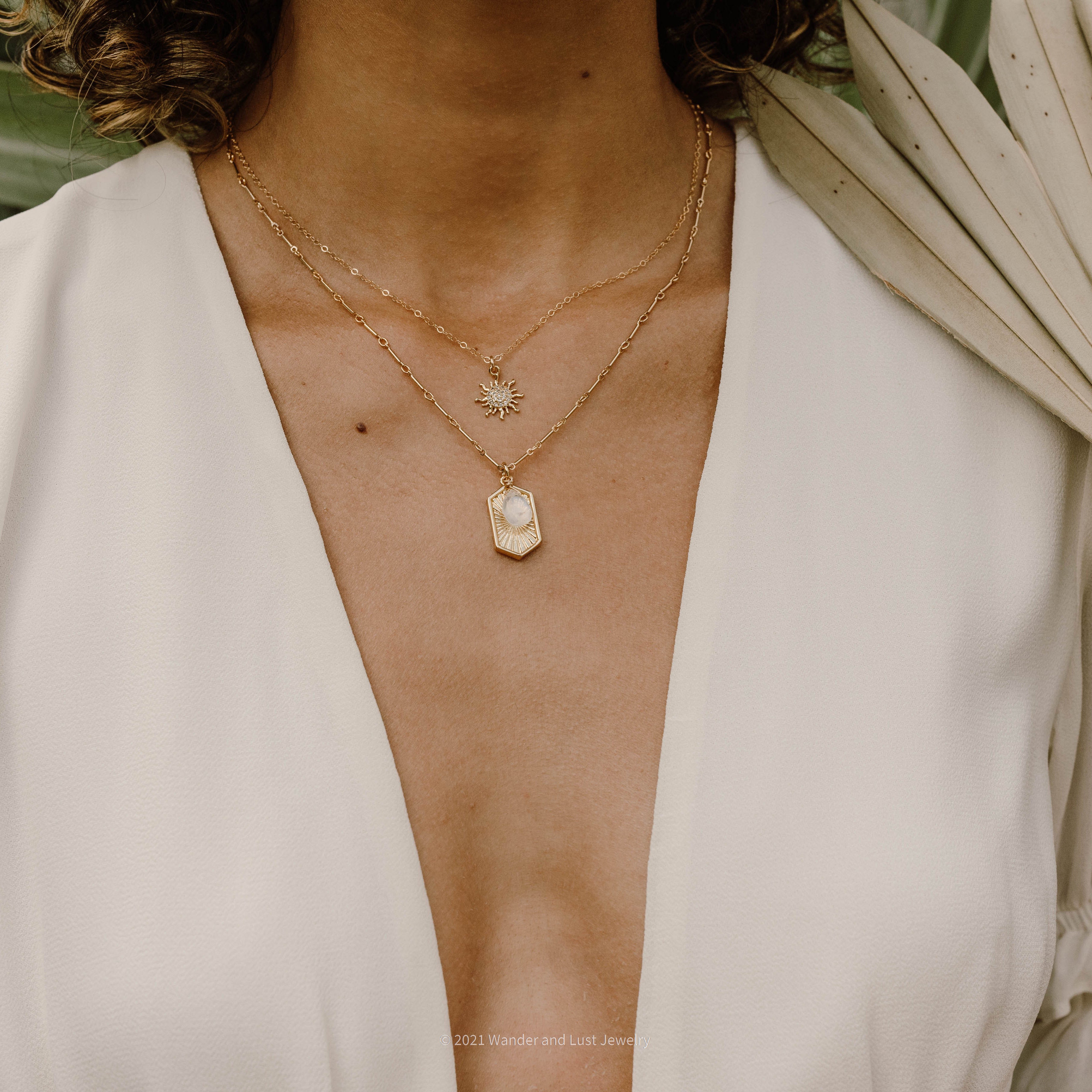 Ember Moonstone Necklace - Wander + Lust Jewelry
