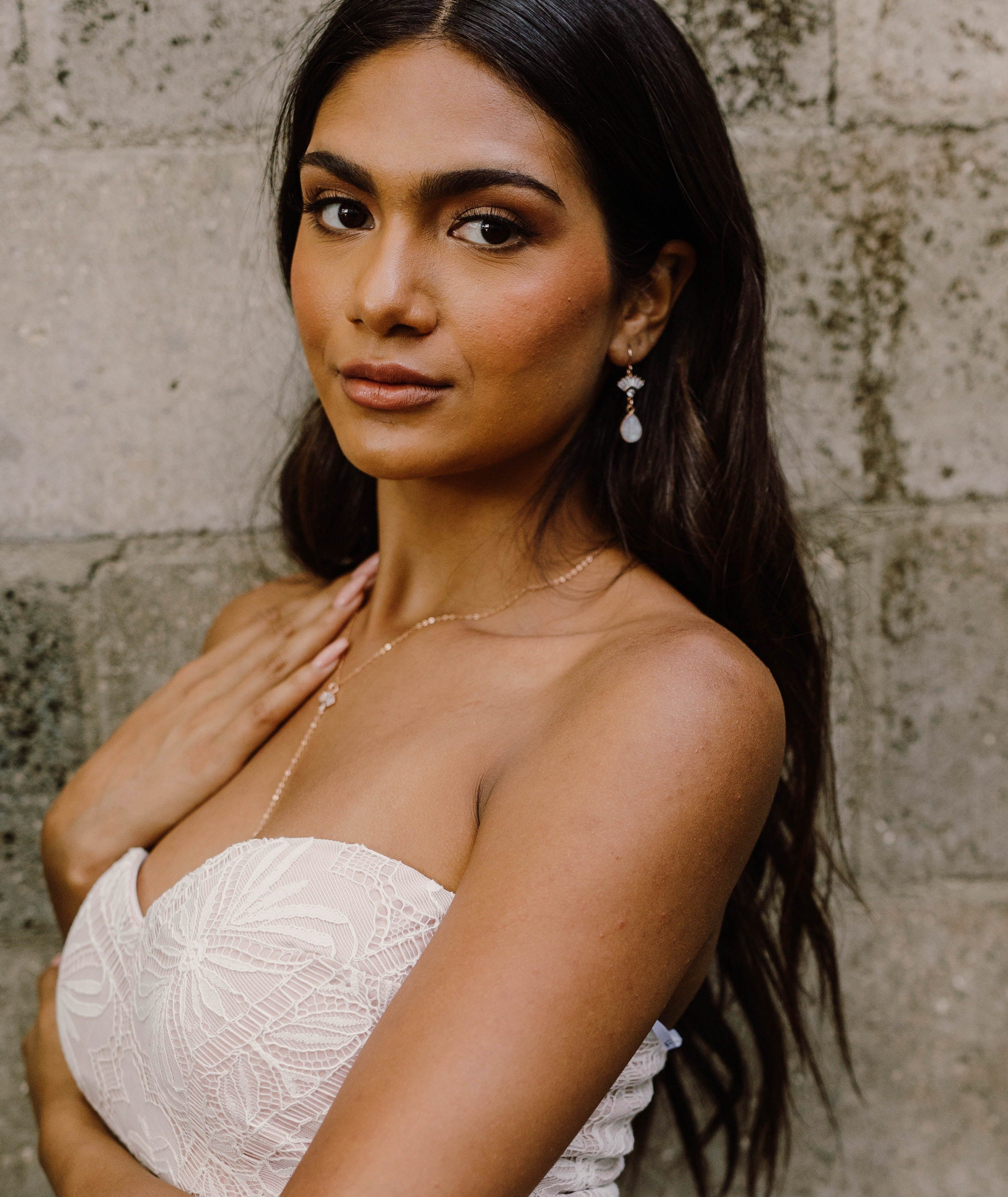 Aria Moonstone Earrings - Wander + Lust Jewelry