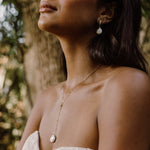 Corrine Pearl Hoops - Wander + Lust Jewelry