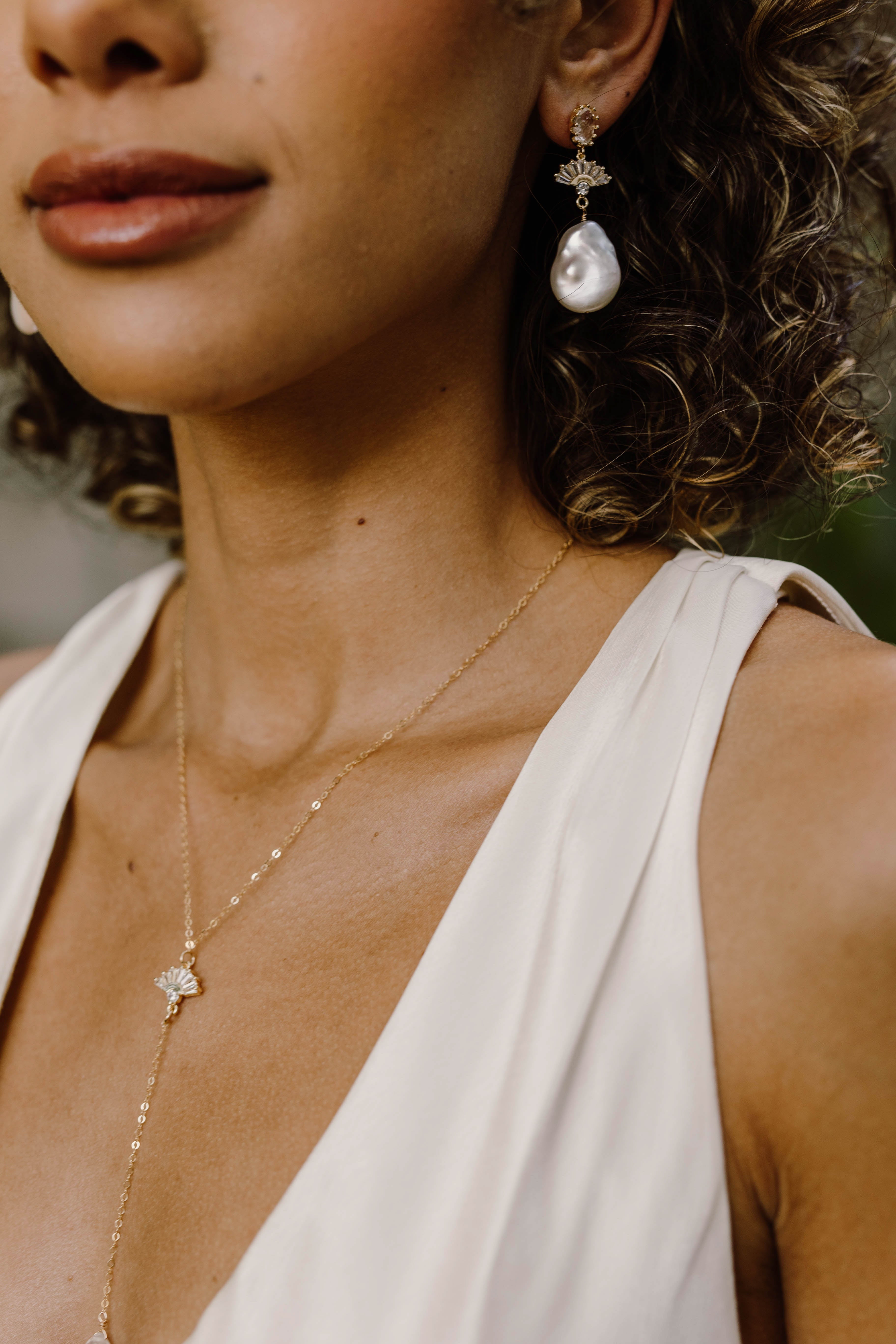 Clarissa Pearl Earrings - Wander + Lust Jewelry