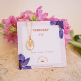 February Birth Flower Necklace - Wander + Lust Jewelry