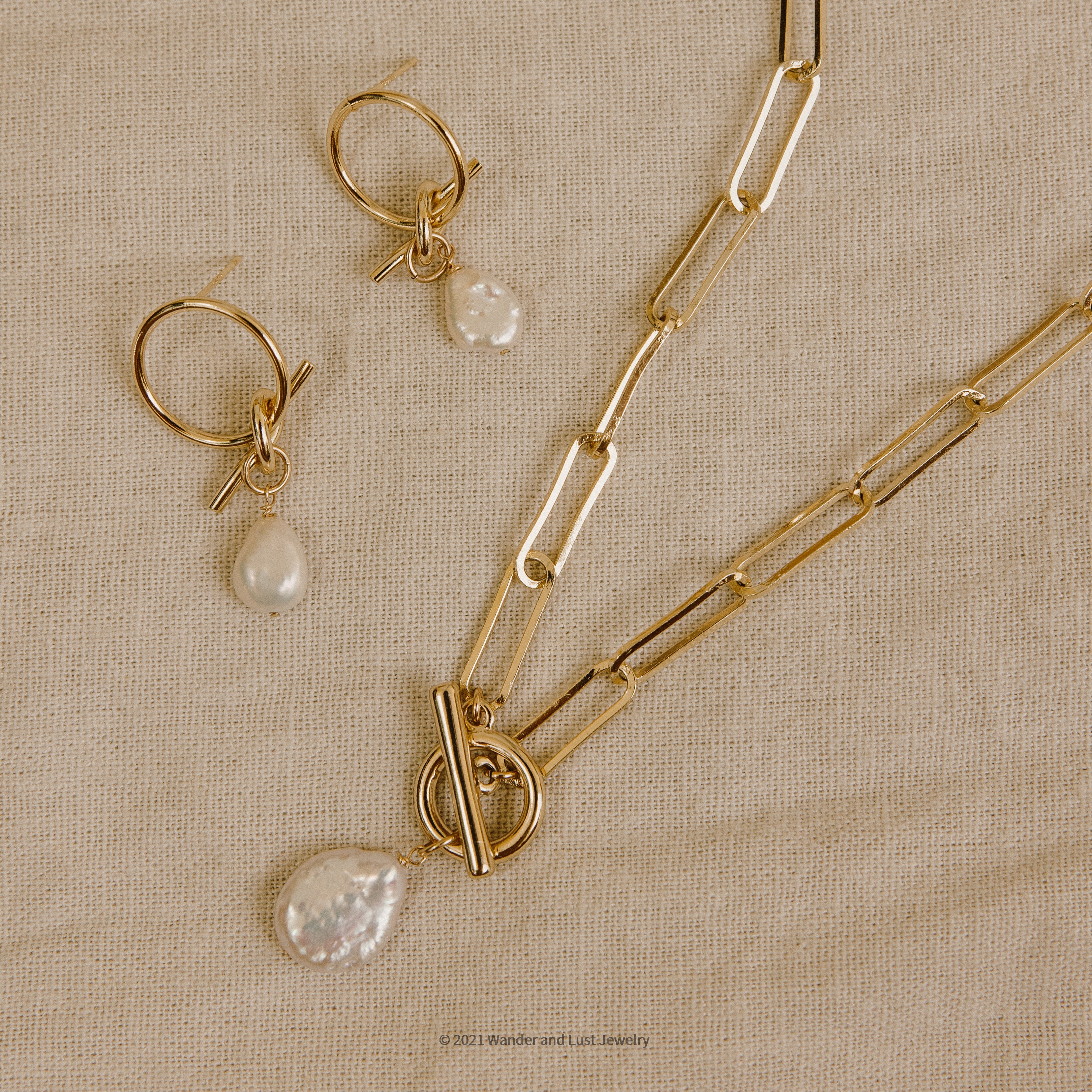 Lennon Pearl Necklace - Wander + Lust Jewelry