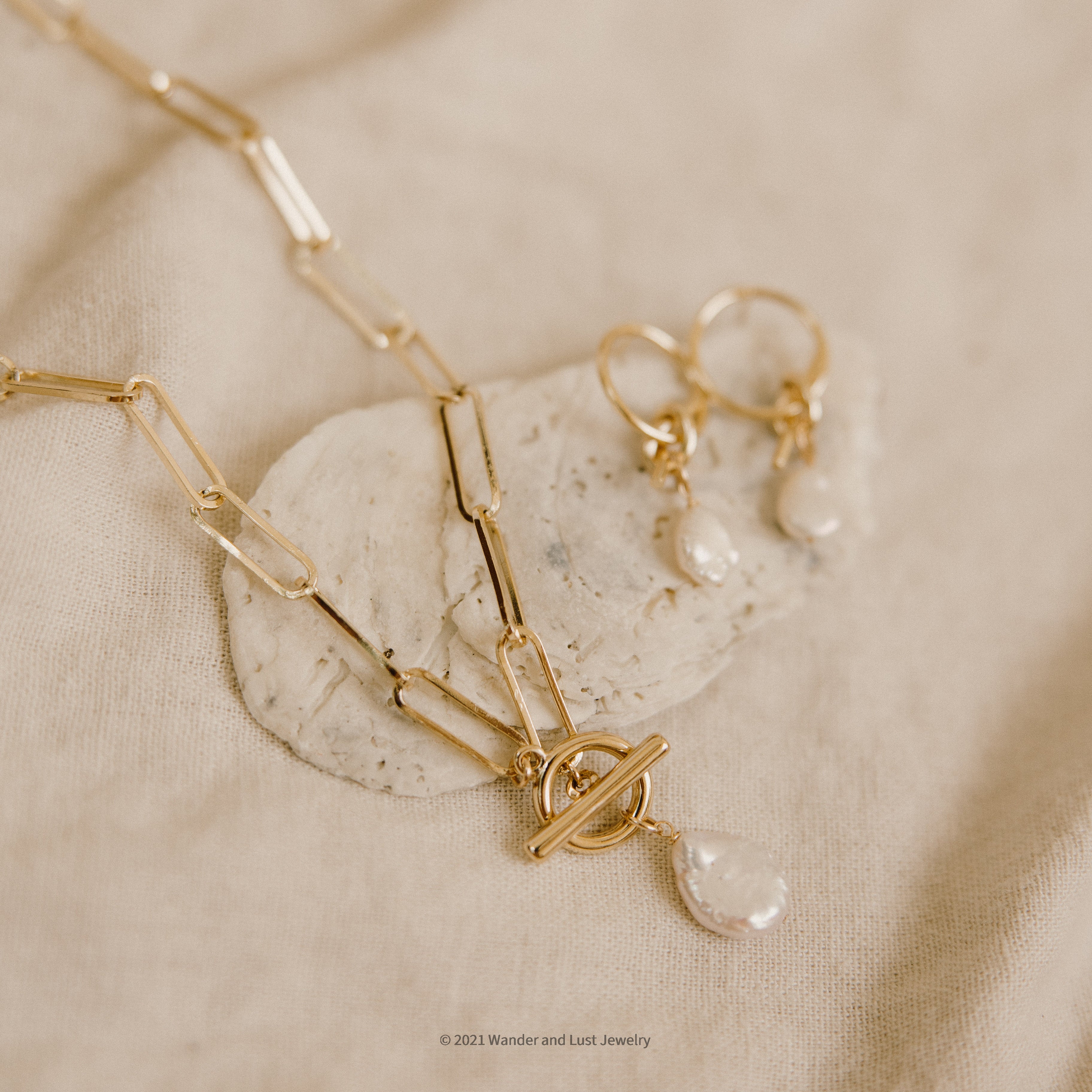 Lennon Pearl Necklace - Wander + Lust Jewelry