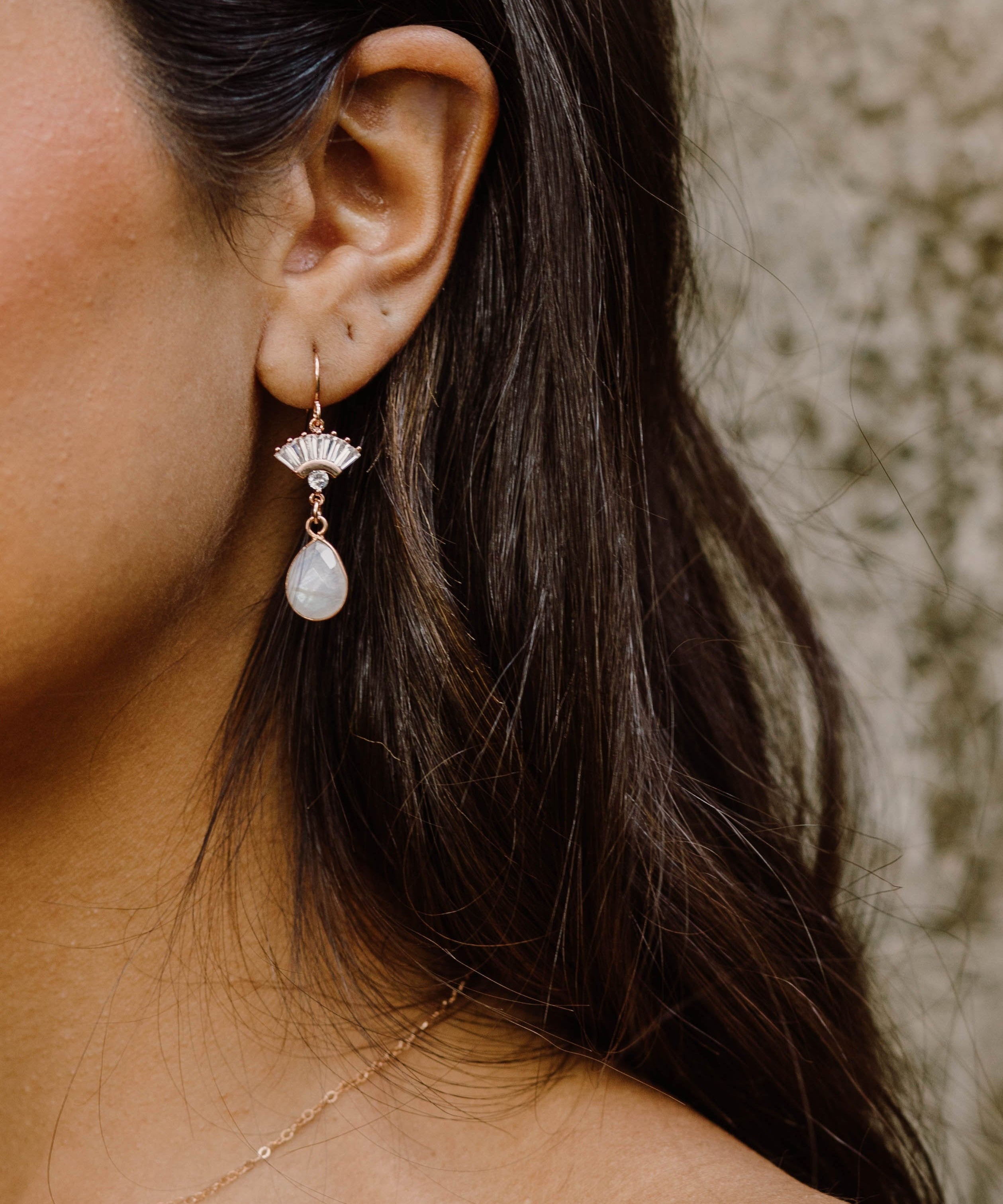 Aria Moonstone Earrings - Wander + Lust Jewelry