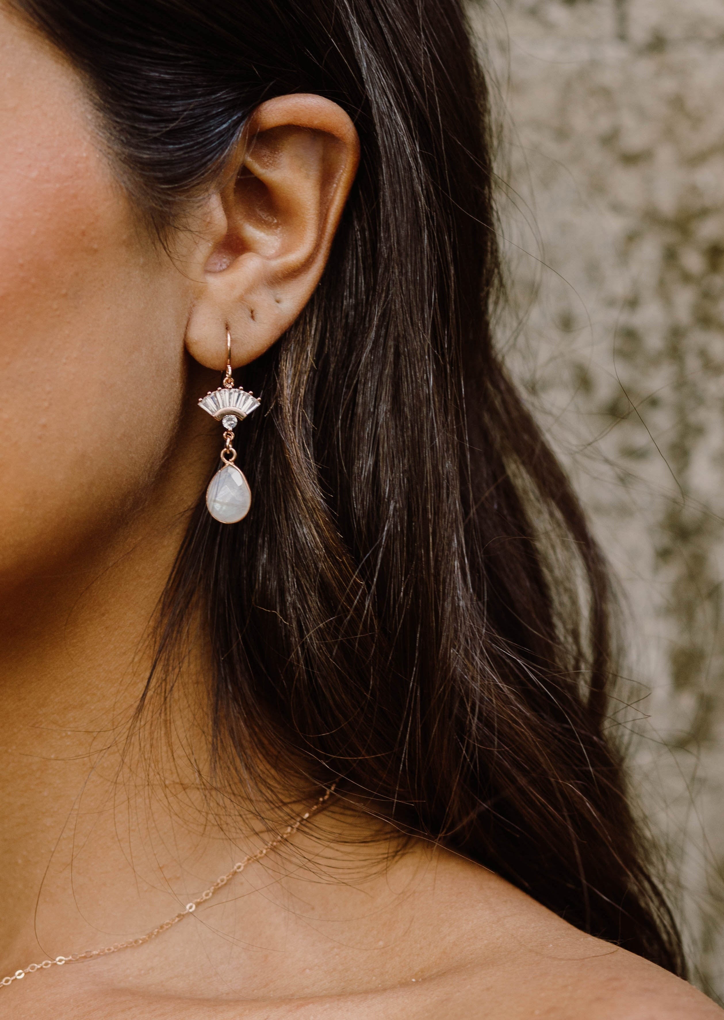 Aria Moonstone Earrings - Wander + Lust Jewelry