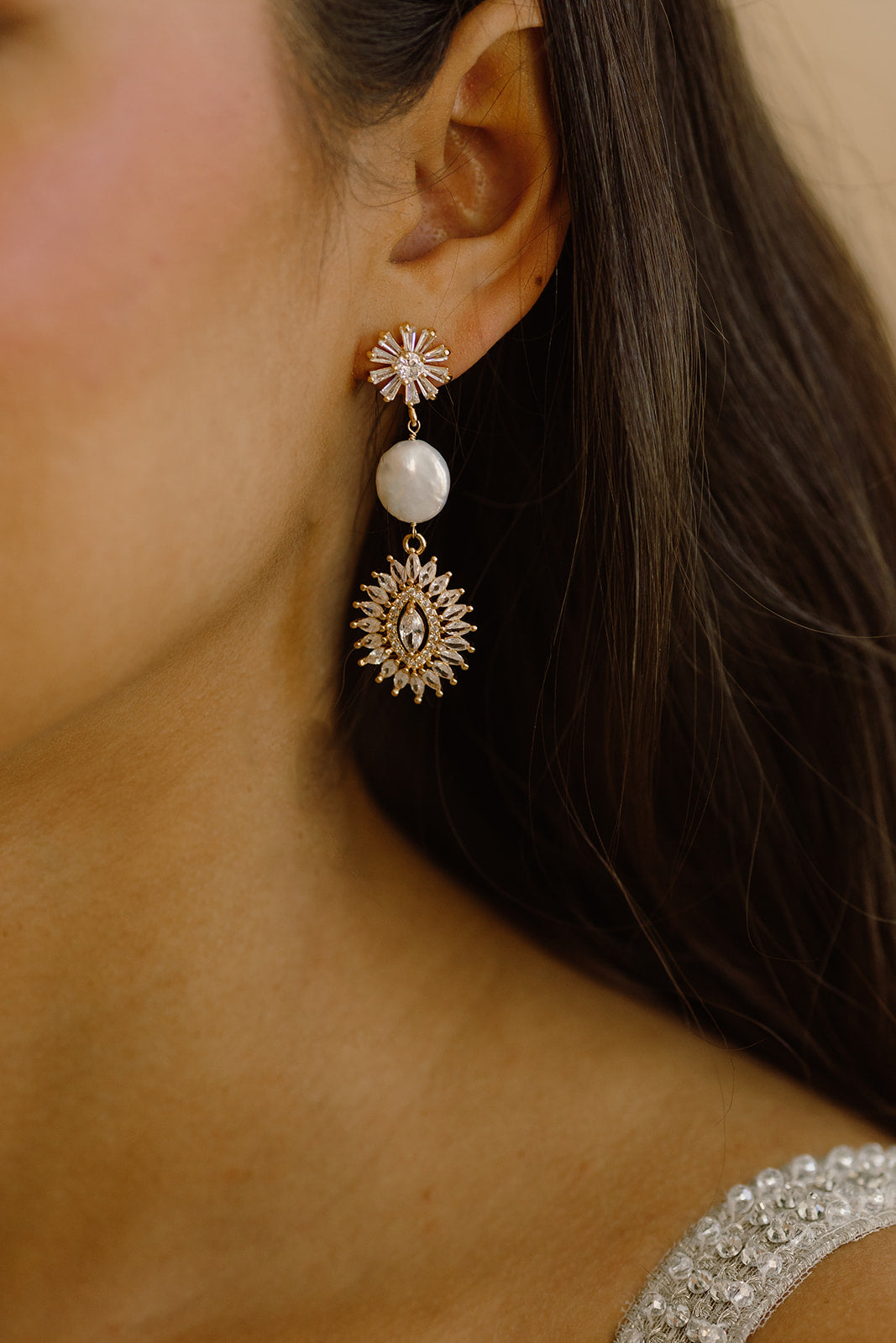 Greta Pearl Earrings - Wander + Lust Jewelry