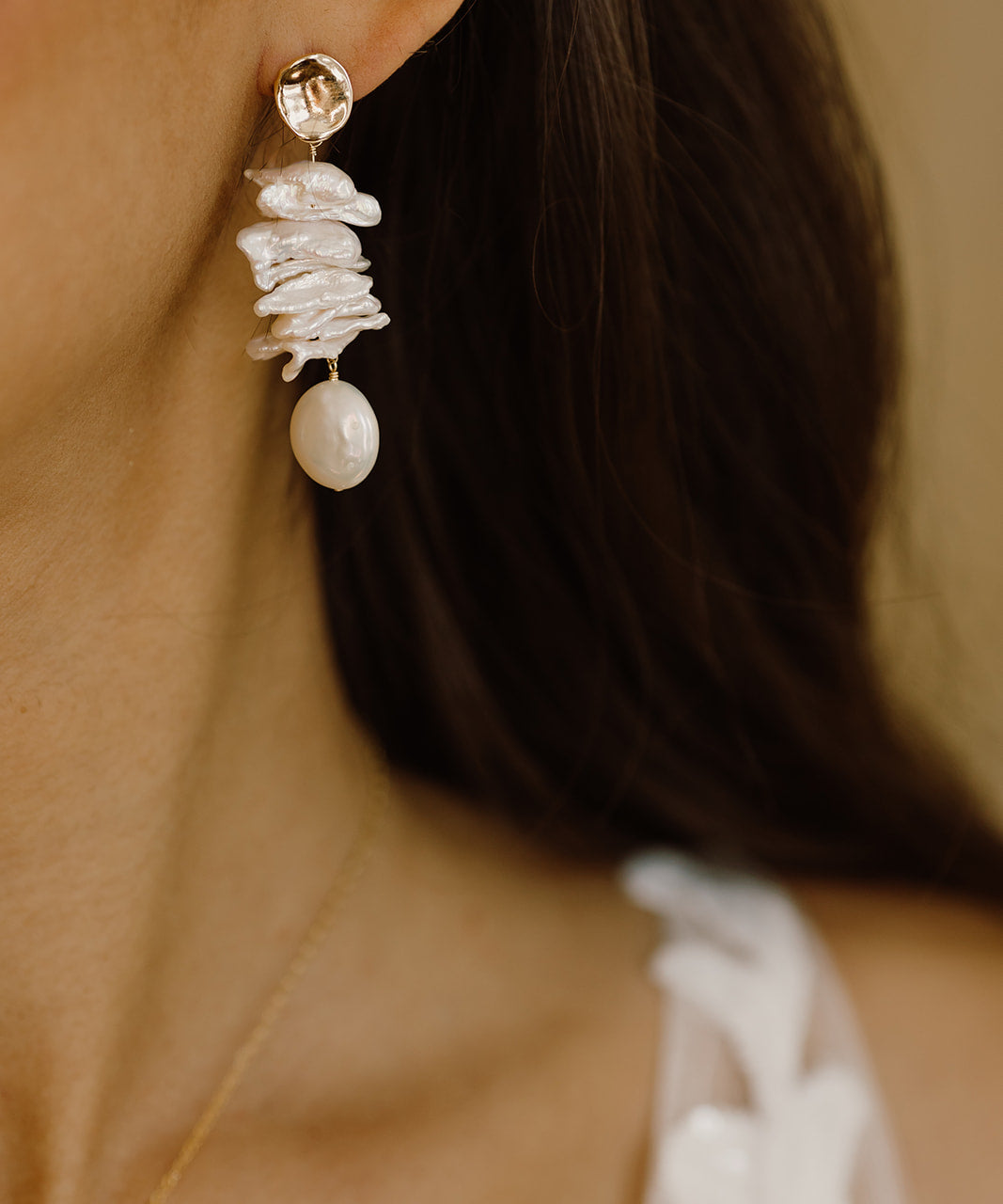 Kiara Pearl Earrings - Wander + Lust Jewelry