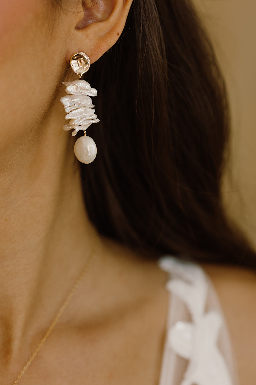 Kiara Pearl Earrings - Wander + Lust Jewelry